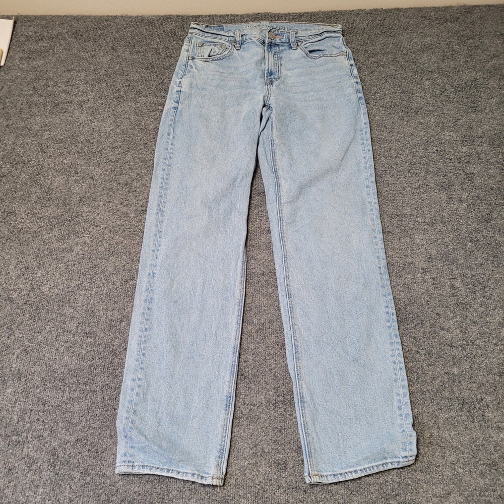 American Eagle Jeans Womens Size 2 Light Wash Stretch Straight Leg Casual Denim
